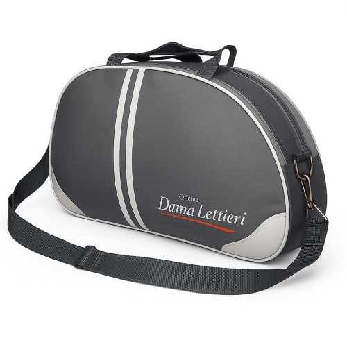 Bolsa Meia Lua em Lona com Couro Ecológico – Personalizada-B541