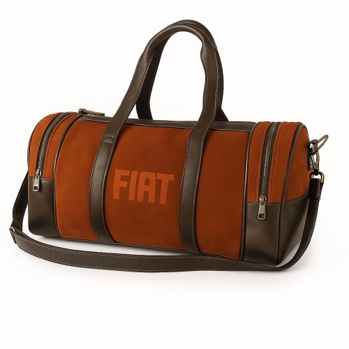 Bolsa de Viagem RC em Camurça com Detalhes em Couro-B810