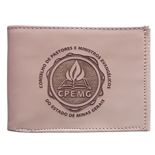 Carteira em Couro com Porta-Notas e Gravação a Laser-CPELZ