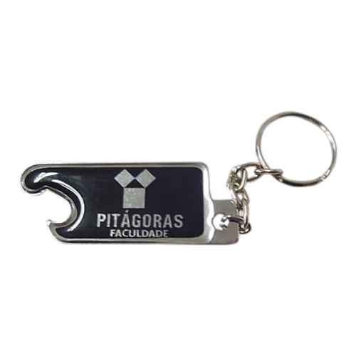Chaveiro Abridor com Corrente – Personalizado em Metal com Resina-C207