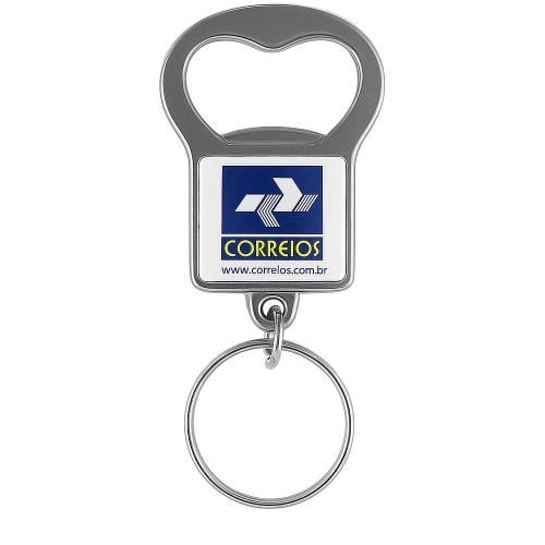 Chaveiro Abridor de Metal Personalizado – Com Resina e Banho Níquel-204