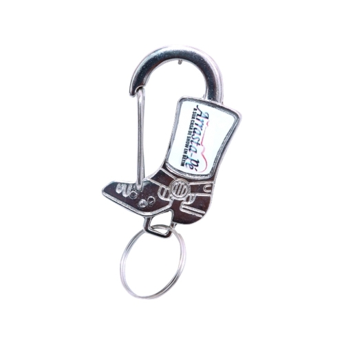 Chaveiro Bota Personalizado – Metal com Resina Epóxi e Banho Níquel-BTJ2