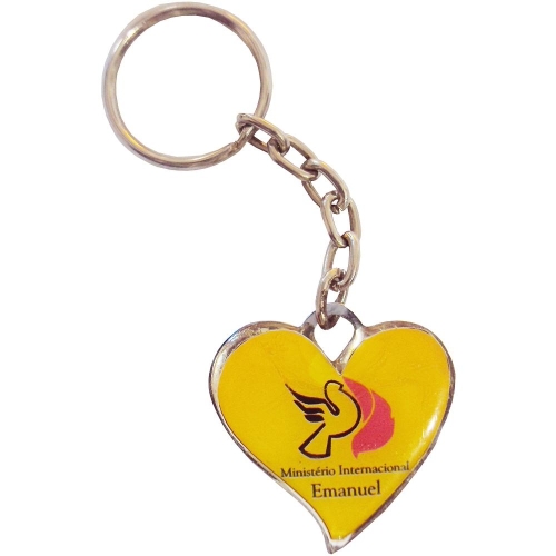 Chaveiro com Corrente Personalizado – Metal com Resina Epóxi-C10