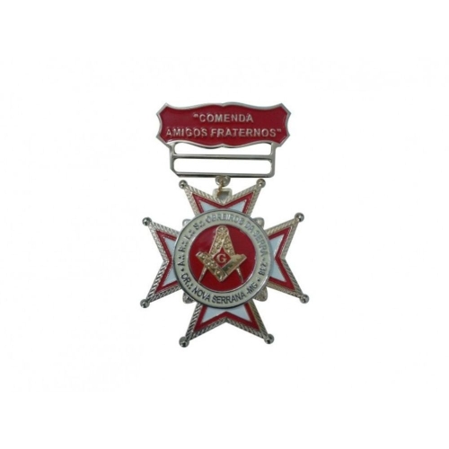 Comenda Cruz de Malta com Passador de Fita Especial – 50mm-CMTF3