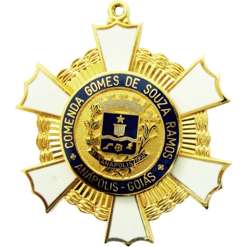 Comenda Personalizada Recortada com Detalhes em Baixo Relevo – 55x55 mm-CMAV1