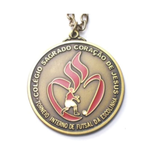 Medalha MECP1 em Metal com Busto Tridimensional e Fita de Cetim-MEBB