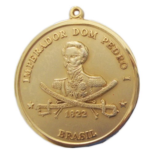 Medalha MESP1 Estampada em Metal com Busto Tridimensional e Fita de Cetim-MECP6