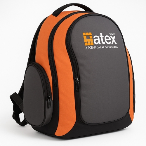 Mochila Personalizada Acolchoada com Bolsos Arredondados-M564