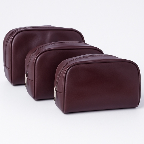 Necessaire de Mão em Couro Ecológico – Três Tamanhos com Acabamento Sofisticado-AB65 P, AB02 M, AB58 G