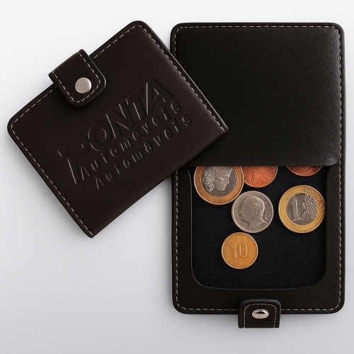 Porta-níquel em Couro Sintético com Fechamento em Botão – Personalizado-PN001