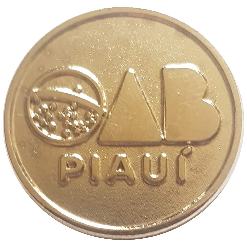 Bóton Estampado Dourado com Relevo – Corte Personalizado até 30mm