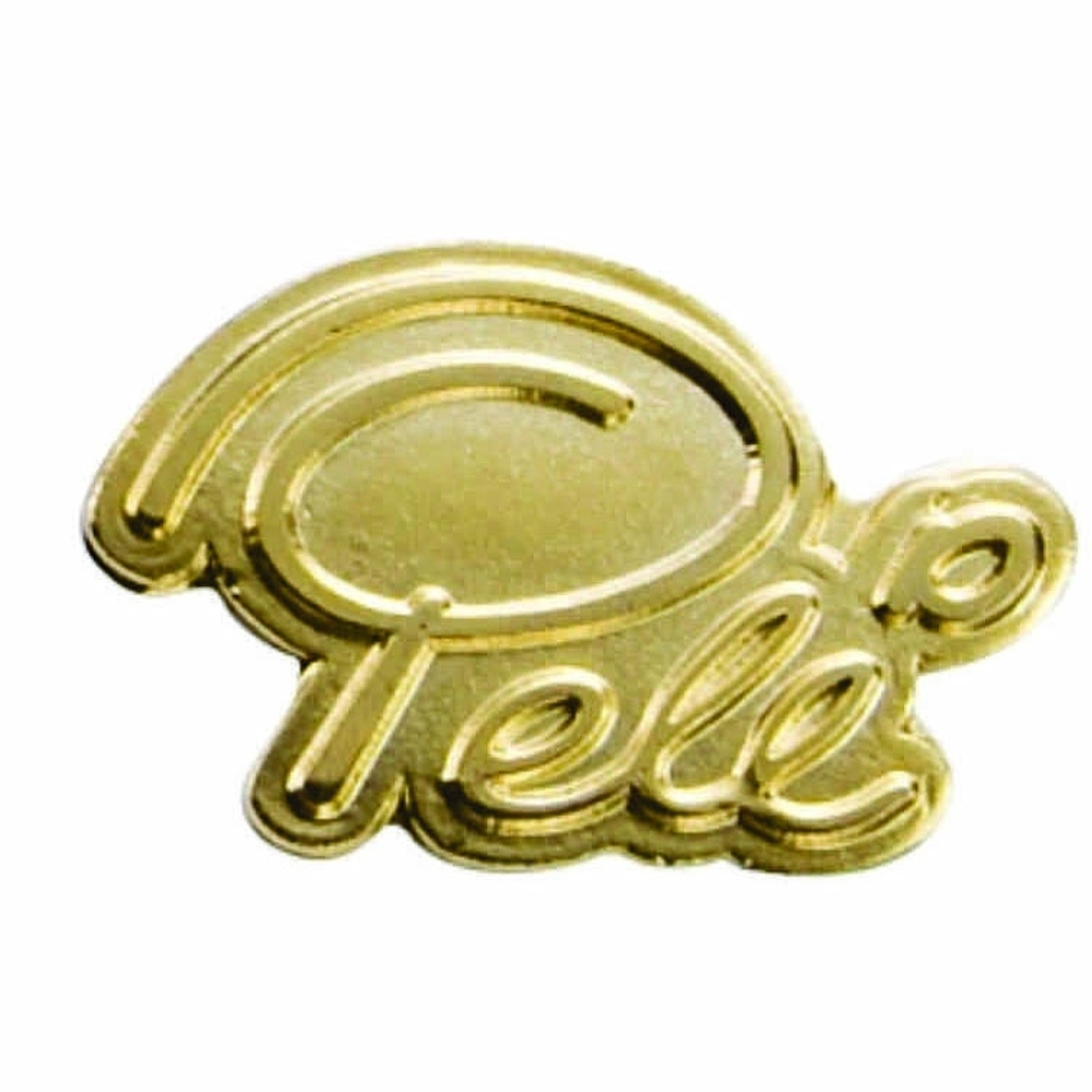 Bóton Estampado Dourado com Relevo – Corte Personalizado até 30mm