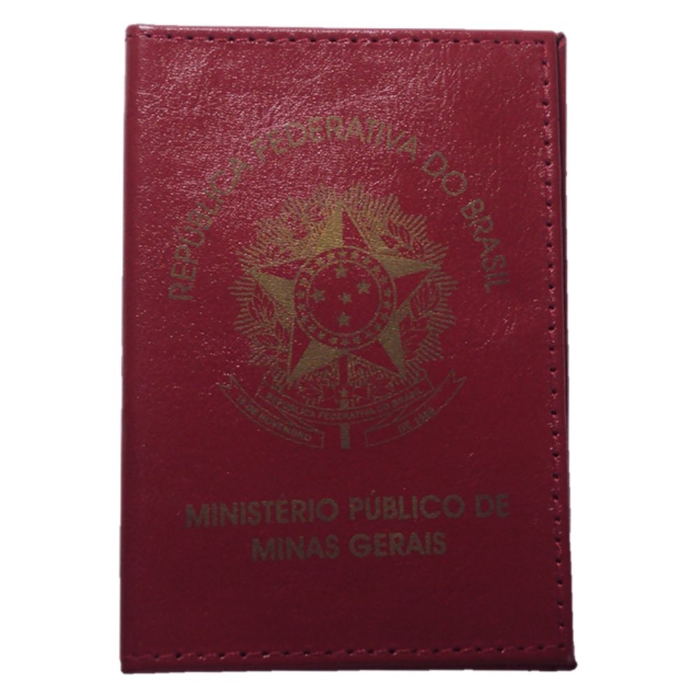 Carteira em Couro Sem Lingueta com Brasão da República | Modelo Institucional