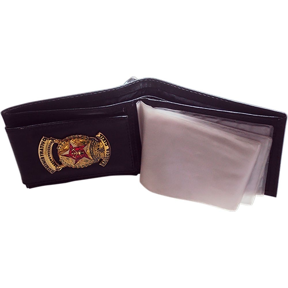 Carteira em Couro com Brasão Especial – Porta-Notas e Cartões