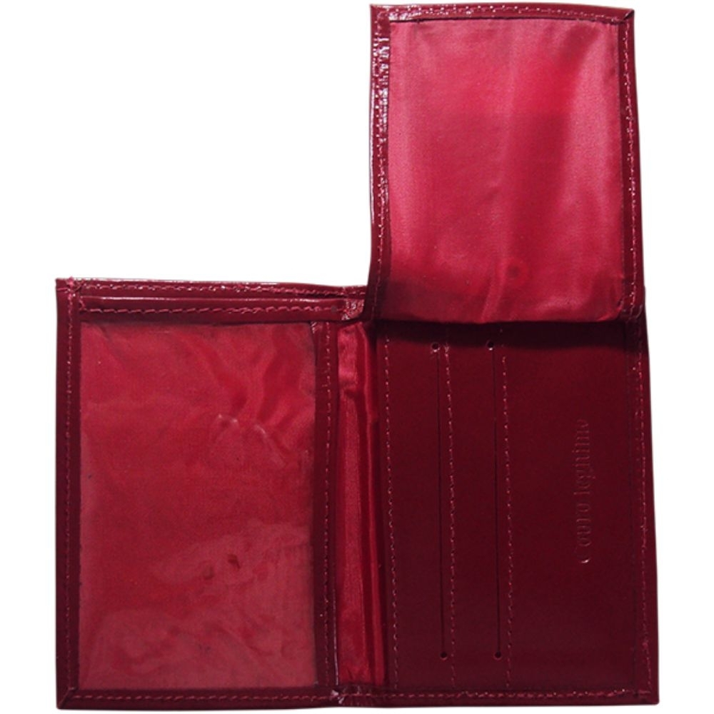 Carteira em Couro com Brasão Estampado Removível - Personalizada