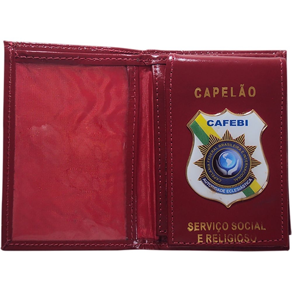 Carteira em Couro com Brasão Resinado – Personalizada-013BPP