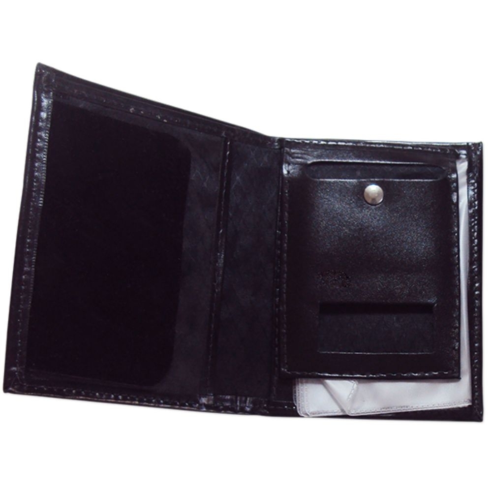 Carteira em Couro com Crachá Destacável e Brasão Removível