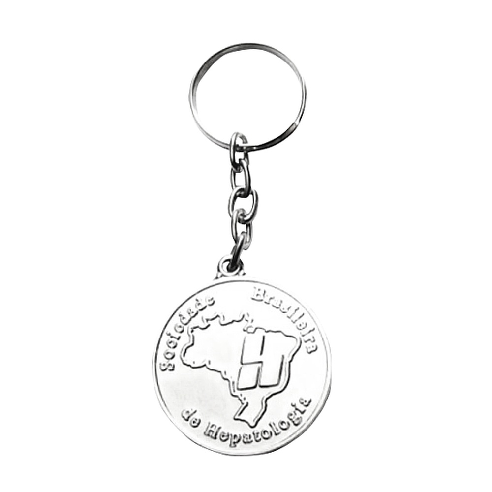 Chaveiro Estampado Níquel – Baixo Relevo com Pintura Eletrostática