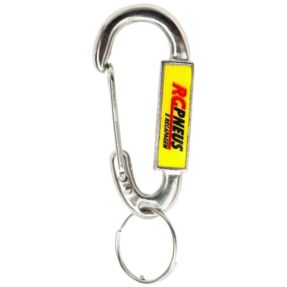 Chaveiro Mosquete Personalizado – Metal com Resina Epóxi e Banho Níquel-107H