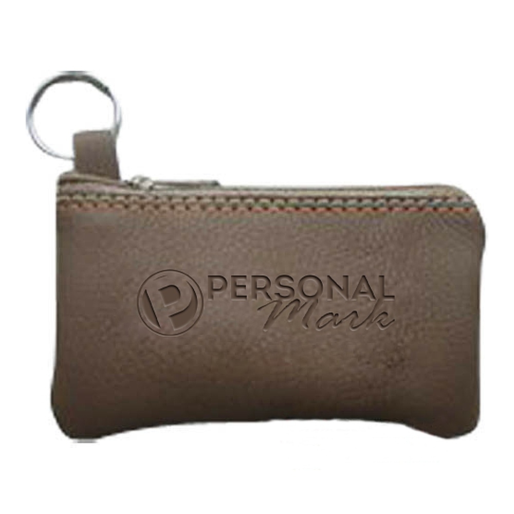 Chaveiro Porta-Níquel em Couro Sintético – Gravação em Baixo Relevo