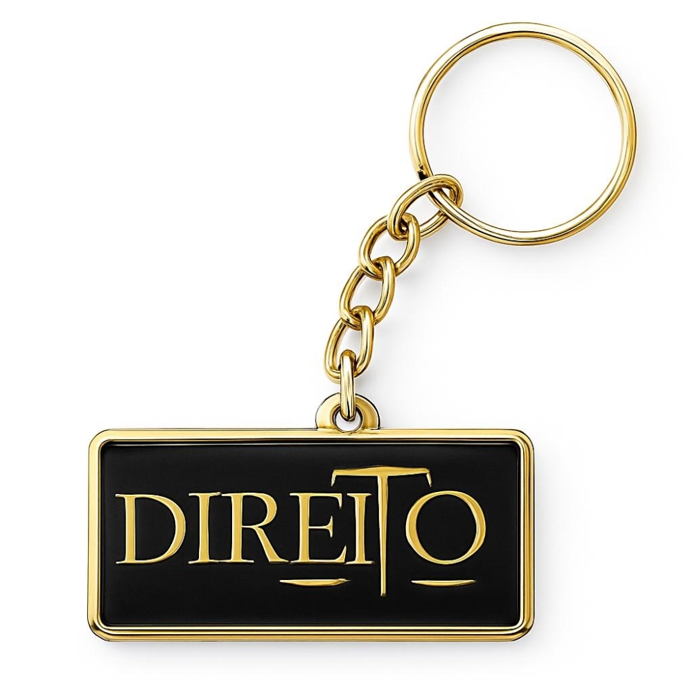 Chaveiro com Corrente Personalizado – Metal com Resina Epóxi