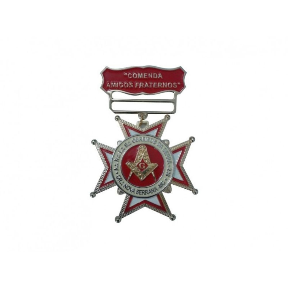 Comenda Cruz de Malta com Passador de Fita Especial – 50mm-CMTF3