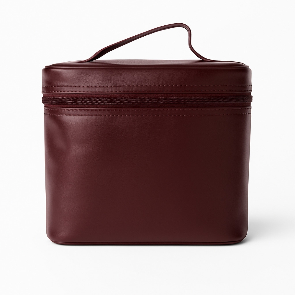 Frasqueira de Couro Ecológico com Divisórias – Personalizada-AB075-