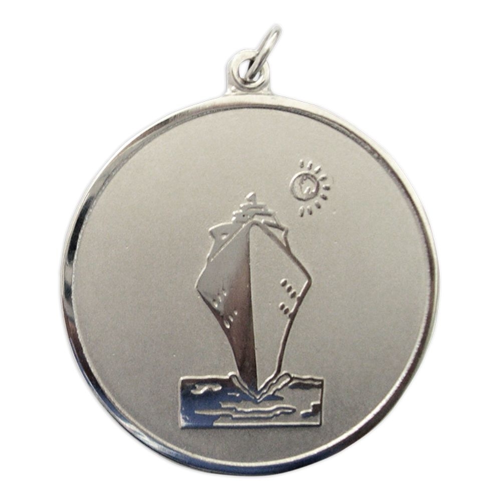 Medalha MESP3 Estampada em Metal com Busto Tridimensional e Fita de Cetim-MESP2