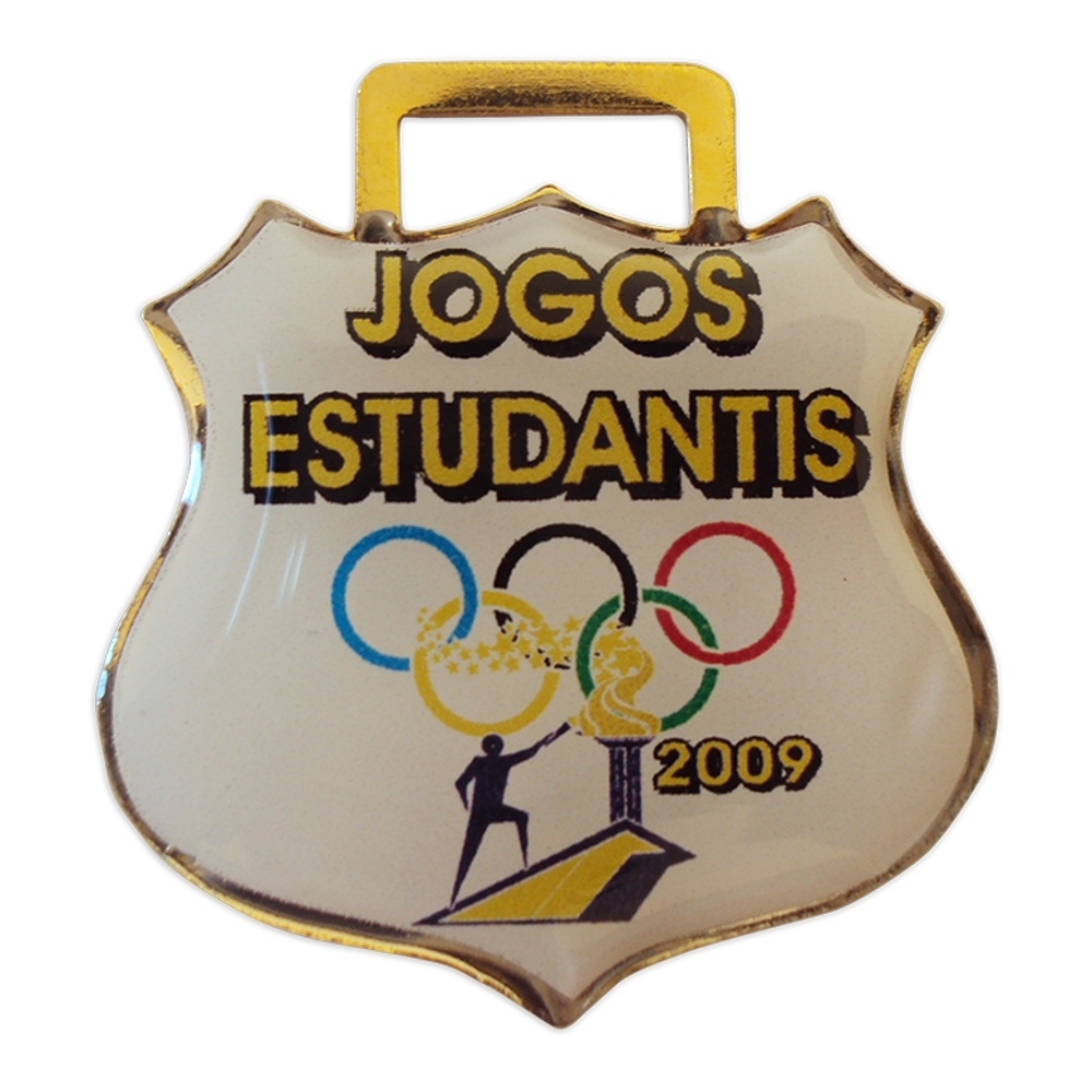 Medalha Resinada P 40x36 mm – Personalização com Resina Epóxi e Fita-C16