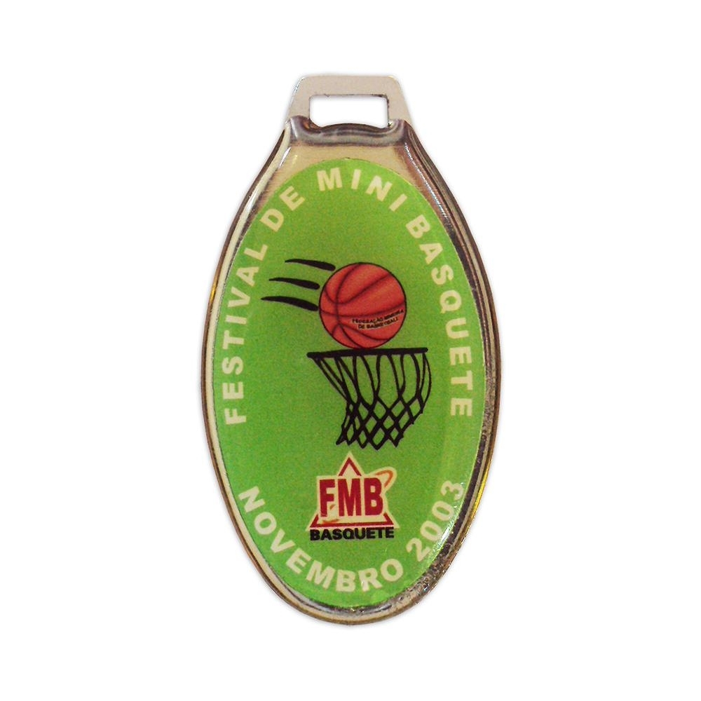 Medalha Resinada P 53x30 mm – Arte Digital com Fita de Cetim-C15