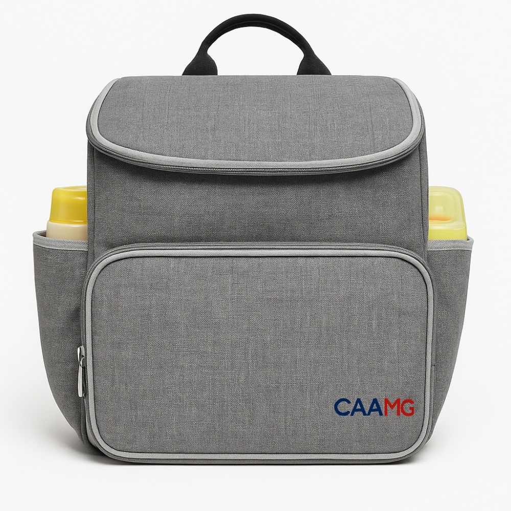 Mochila Maternidade em Lona Jeans com Bordado-B288-