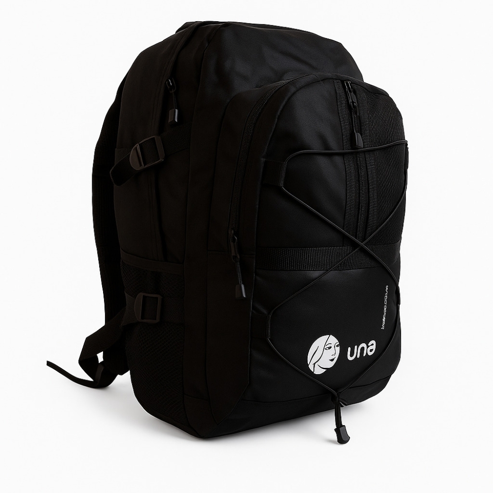 Mochila Personalizada com Compartimento para Notebook e Detalhes em Couro