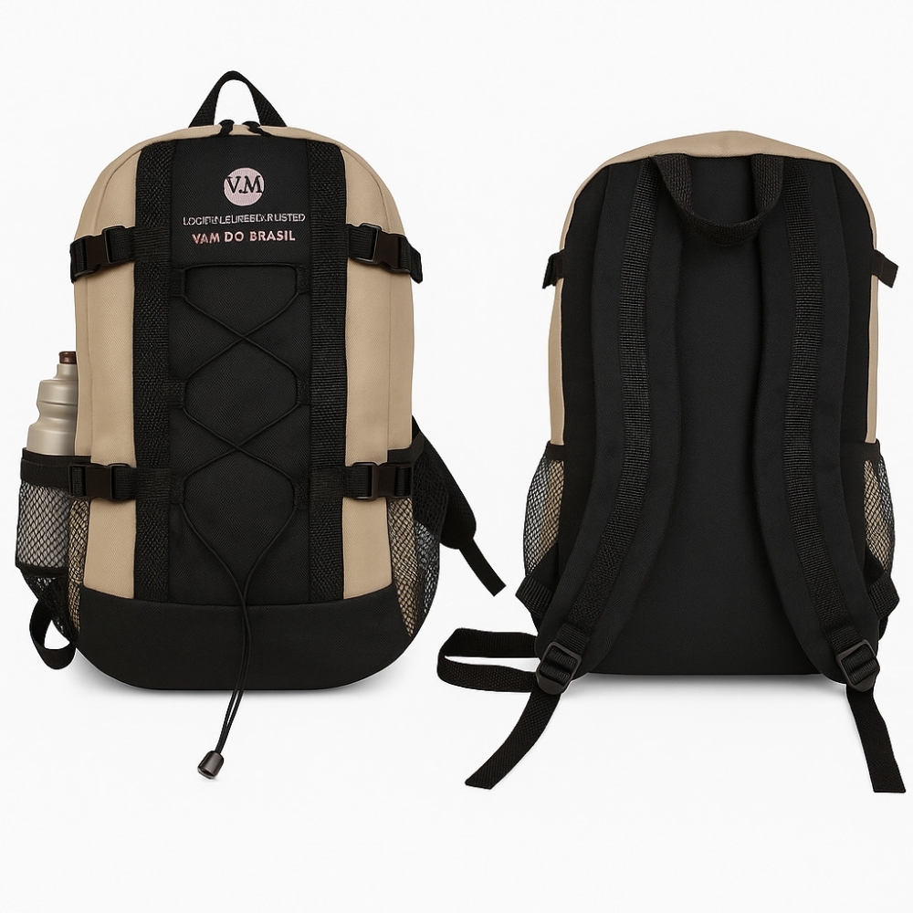 Mochila de Acampamento Personalizada em Lona com Elásticos-M800