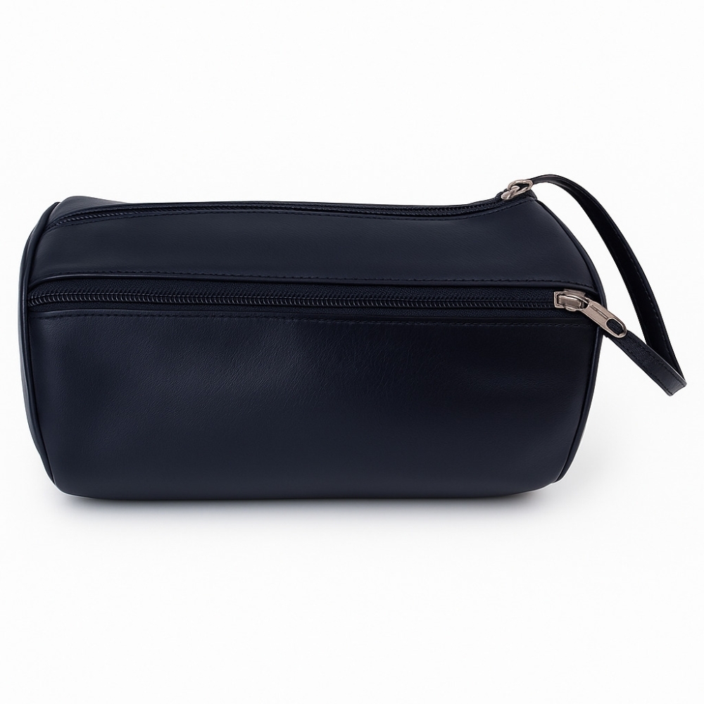 Necessaire Personalizada em Couro Ecológico com 2 Fechos-AB085