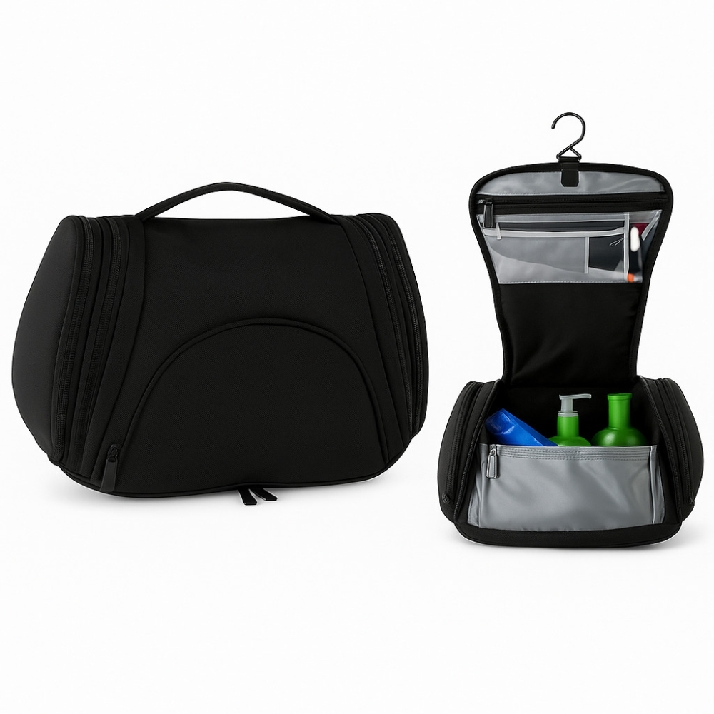 Necessaire de Viagem em Lona com Bolsos em Tela – Modelo 1-DV119