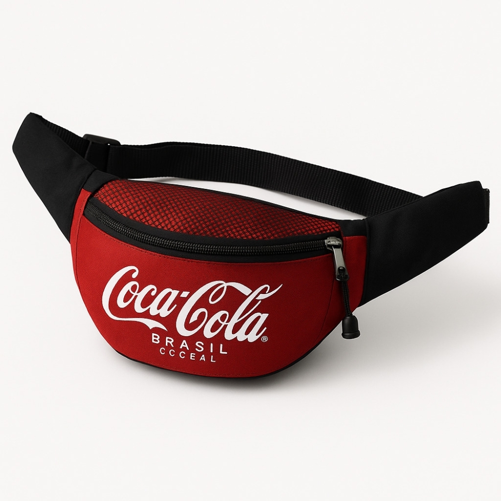 Pochete Personalizada com Tela Frontal – Nylon Amassado e Design Funcional-PO46000