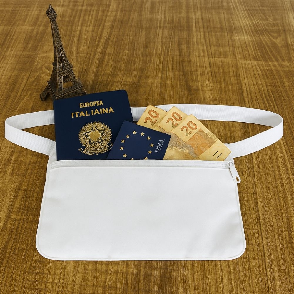 Porta-Dinheiro em TNT com Zíper e Elástico - Personalizado