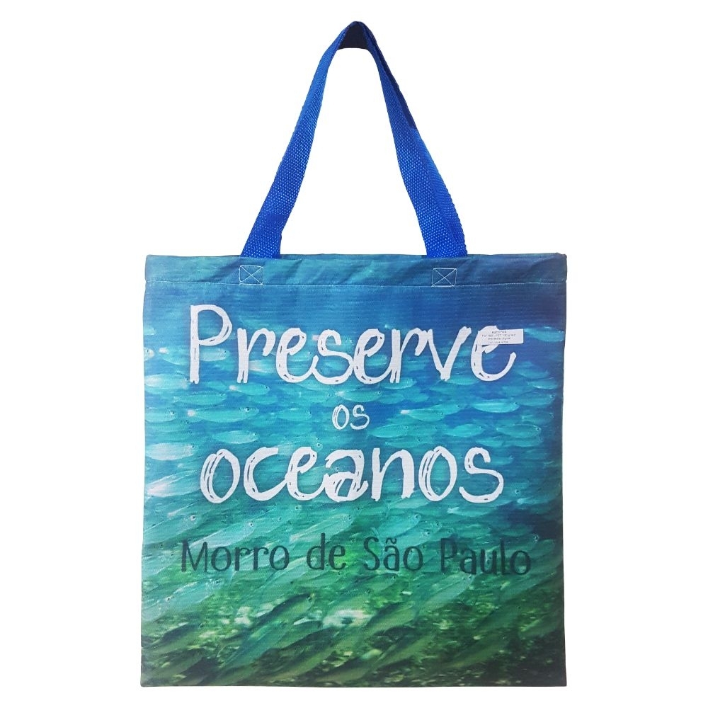 Sacola PET Ecológica Personalizada 36x32cm com Sublimação Colorida-SP997